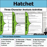 Hatchet - Character Analysis Packet, Theme Connections, & Project