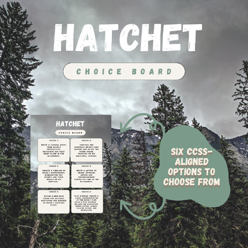 Preview of Hatchet Choice Board Activities