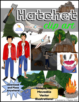Preview of Hatchet Clip Art Collection (Novel Study)