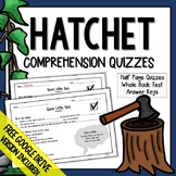 Hatchet Comprehension Questions (Hatchet Novel Study Questions)
