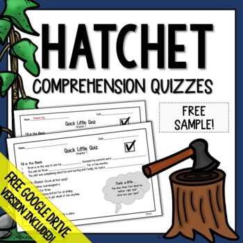 Preview of Hatchet Comprehension Questions (Hatchet Test) Hatchet Novel Study FREE SAMPLE!