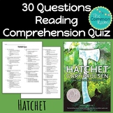 Hatchet Comprehension Test or Quiz