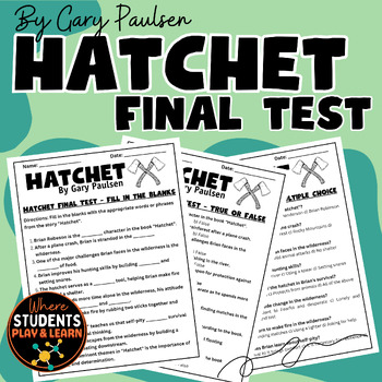 Preview of Hatchet Final Test PDF and Google Forms with Anwser key, Book Companion