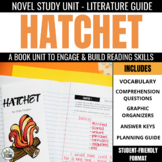 Hatchet Novel Study: Chapter Questions & Vocabulary Activi