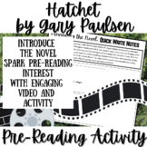 Hatchet Novel Study Activity: Pre-Reading Video & Lesson t