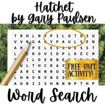 Preview of Hatchet Novel Study FREE Activity!: Word Search