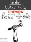 Hatchet Novel Study - FREE PREVIEW - buy full version for 4$