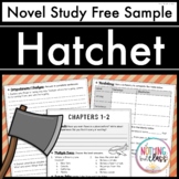 Hatchet Novel Study FREE Sample | Worksheets and Activities