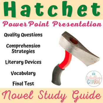 Preview of Hatchet Novel Study Unit: Questions, Vocabulary, Test & Activities | PowerPoint