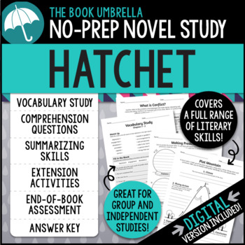 Preview of Hatchet Novel Study { Print & Digital }