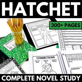 Preview of Hatchet Novel Study - Activities - Study Questions - Final Projects - Vocabulary