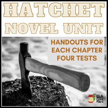 Preview of Hatchet Novel Unit ~ Activities, Handouts, Tests ~ Printable & Google Form Tests