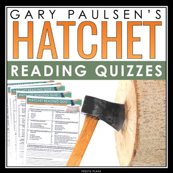 Preview of Hatchet Quizzes - Multiple Choice and Quote Chapter Reading Quizzes - Answer Key