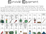 Hatchet Survival Equipment Questionnaire
