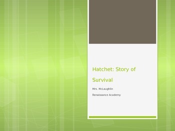 Preview of Hatchet Survival Powerpoint Activities Introduction