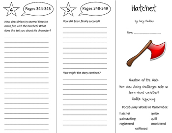 Preview of Hatchet Trifold - Reading Street 6th Grade Unit 3 Week 1