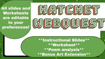 Preview of Hatchet WebQuest