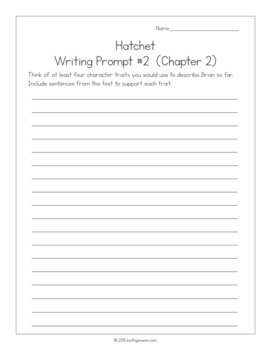 essay prompts for hatchet