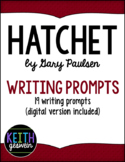 Hatchet by Gary Paulsen: 19 Journal Prompts (Distance Learning)