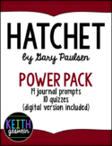 Hatchet Power Pack: 19 Journal Prompts and 10 Quizzes (Dis