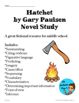 Preview of Hatchet by Gary Paulsen novel study chapters 1-3