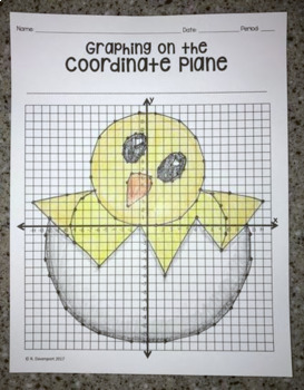 Hatching Chick EMOJI (Graphing on the Coordinate Plane) by Bobby's TpT