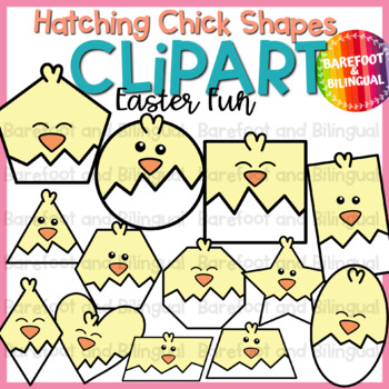 Preview of Hatching Chick Shapes - Farm Animals ClipArt - Easter Clipart 