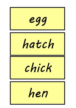 Preview of Hatching Chickens Sight Words Vocabulary
