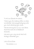 Hatching Chicks in class Farewell Letter