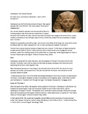 Hatshepsut: First Female Pharaoh Reading Analysis/Discussion