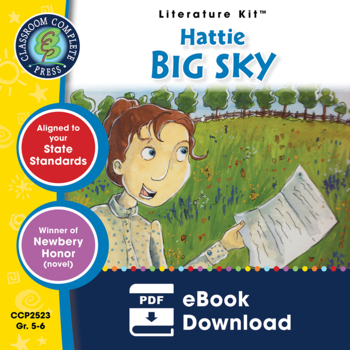 Preview of Hattie Big Sky - Literature Kit Gr. 5-6