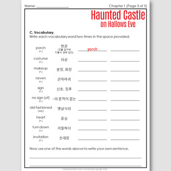 Haunted Castle on Hallows Eve an English Novel Study for Korean Students