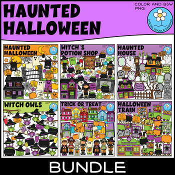 Preview of Haunted Halloween Clipart BUNDLE