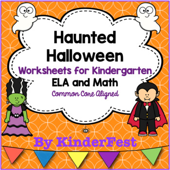 Preview of Haunted Halloween - Worksheets for Kindergarten - ELA and Math