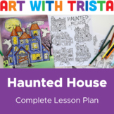 Haunted House Architectural Drawing Halloween Art Lesson -