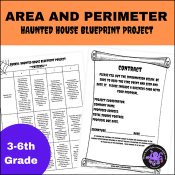 Preview of Design a Haunted House Blueprint/Floorplan Project: Perimeter, Area Project