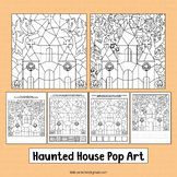 Haunted House Coloring Page Halloween Activities Math Pop 