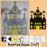 Haunted House Craft Halloween Bulletin Board Coloring Page