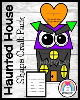 Preview of Haunted House Craft, Shape Activity for Halloween / Trick-or-Treat Center