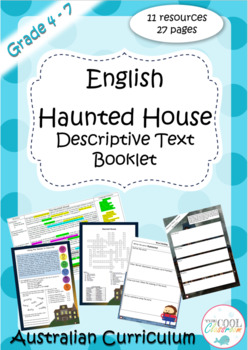 Preview of Haunted House Descriptive Booklet- English