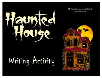 Preview of Haunted House Halloween Writing SMART Lesson