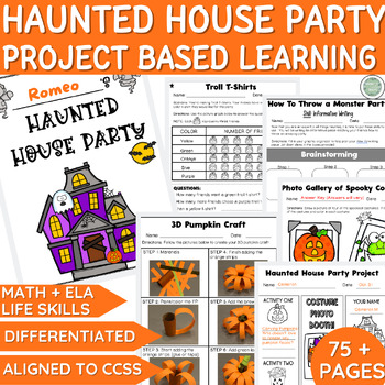 Preview of Haunted House PBL | Project Based Learning | Grade 3 and 4 |