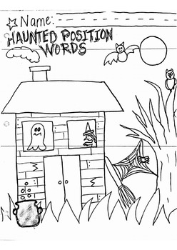 Preview of Haunted House Position Words for Kindergarten