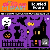 Haunted House Set 1 Clip Art (Digital Use Ok!)