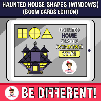 Preview of Haunted House Shapes Windows (Boom Cards Edition)