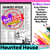 Haunted House Word Search Activity | Fun for a Halloween W
