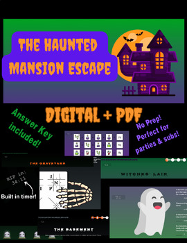 Preview of Haunted Mansion Escape Room - Digital Resource
