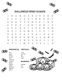 Haunted Pumpkin Patch Halloween Word Search