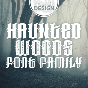 Preview of Haunted Woods Font Family for Commercial Use