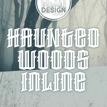 Haunted Woods Inline Font for Commercial Use by Brittney Murphy Design